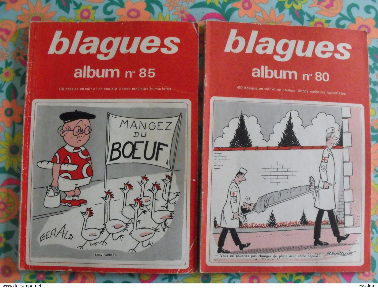 Lot De 14 Albums Blagues De 450 Dessins (70 N°) 1973-81. Humour Tienno Lassalvy Bernie René Caillé Uber Piem Van Dam - Humour