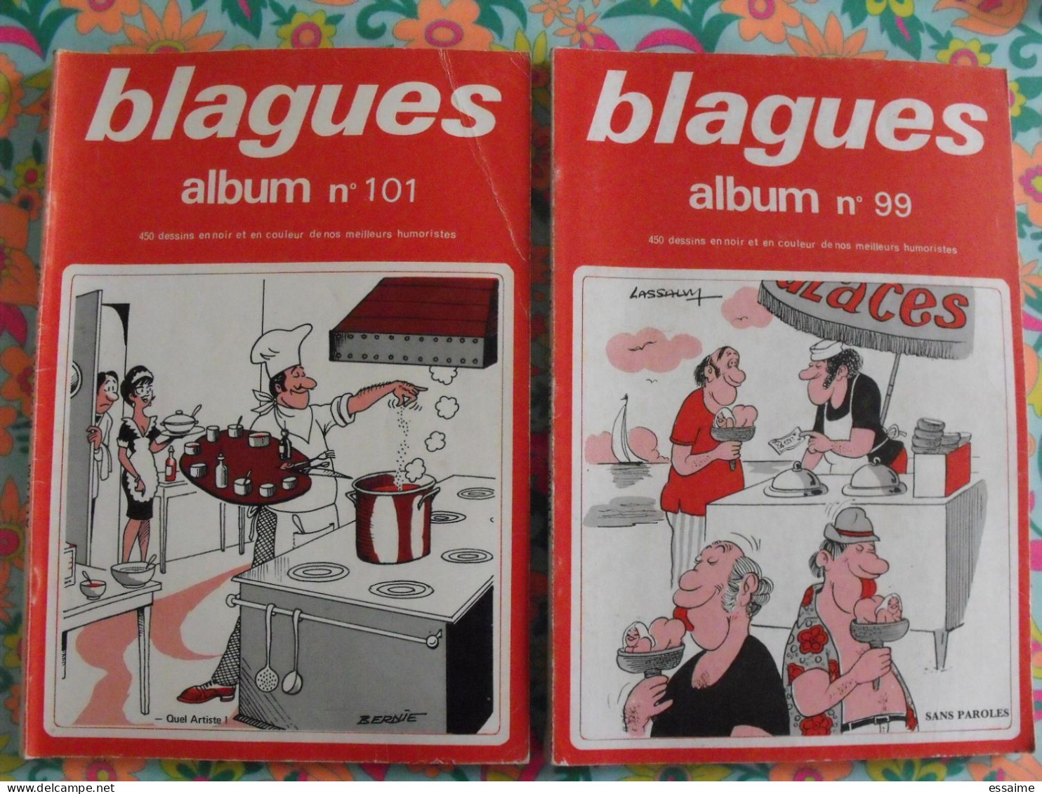 Lot De 14 Albums Blagues De 450 Dessins (70 N°) 1973-81. Humour Tienno Lassalvy Bernie René Caillé Uber Piem Van Dam - Humor