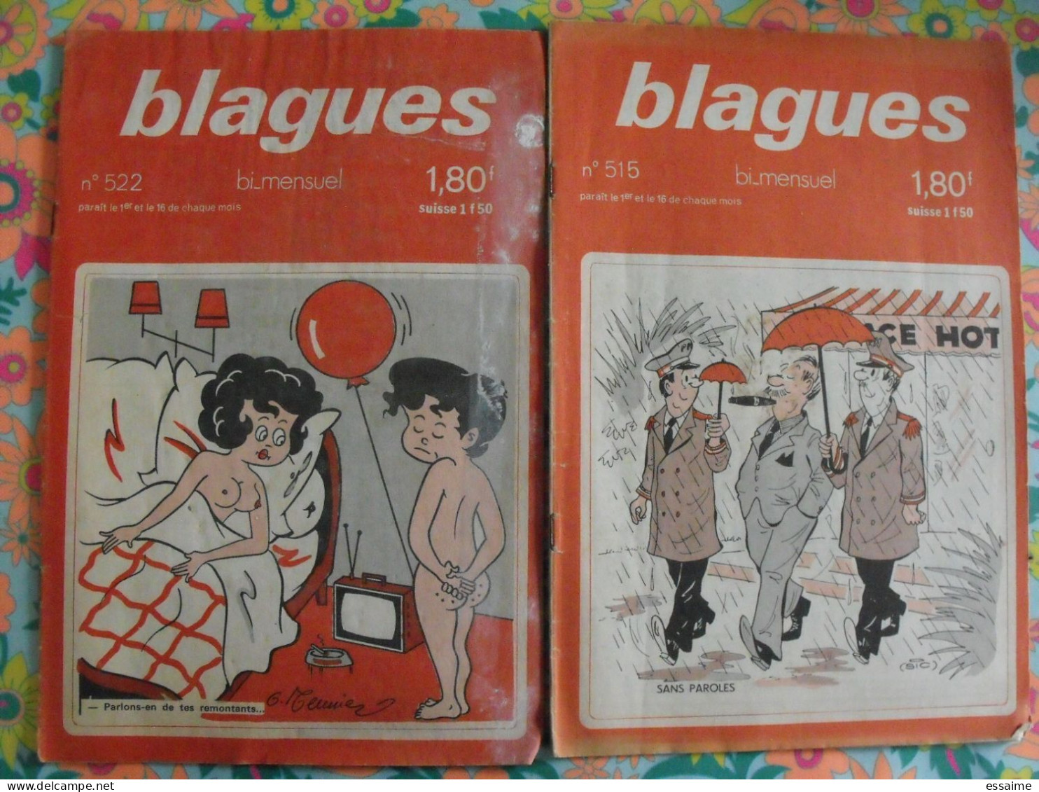 Lot De 5 Numéros De Blagues De 1974-78. Humour Tienno Lassalvy Bernie René Caillé Uber Piem Van Dam - Humor