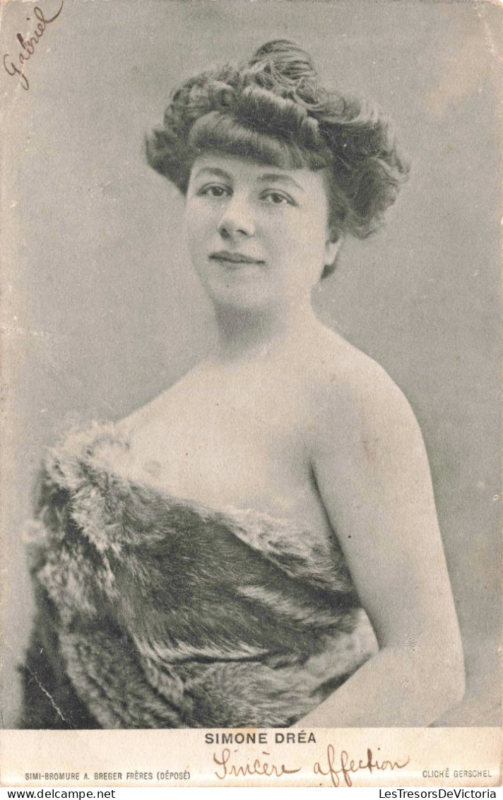 PHOTOGRAPHIE - Portrait - Simone Dréa - Carte Postale Ancienne - Photographs