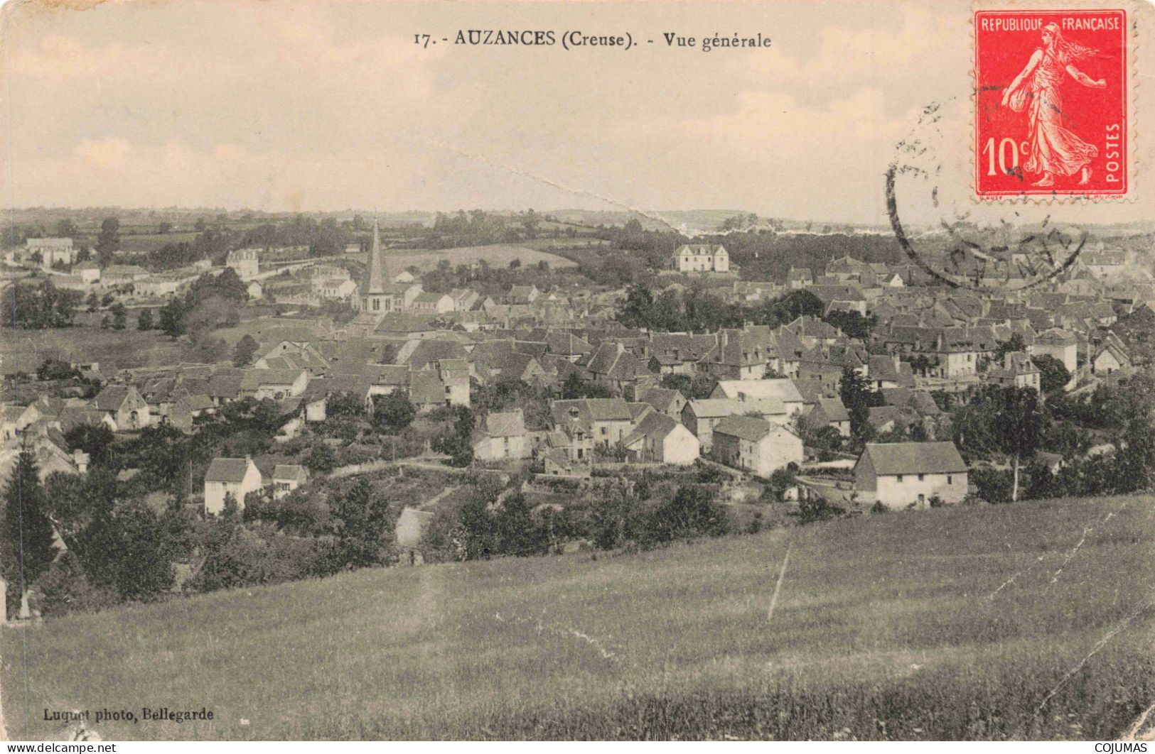 23 - AUZANCES _S21860_ Vue Générale - En L'état Pli - Auzances