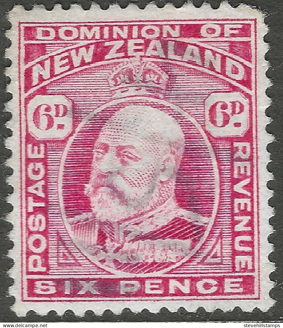 New Zealand. 1909-16 KGV. 6d Used. P 14X14½ SG 392 - Gebraucht