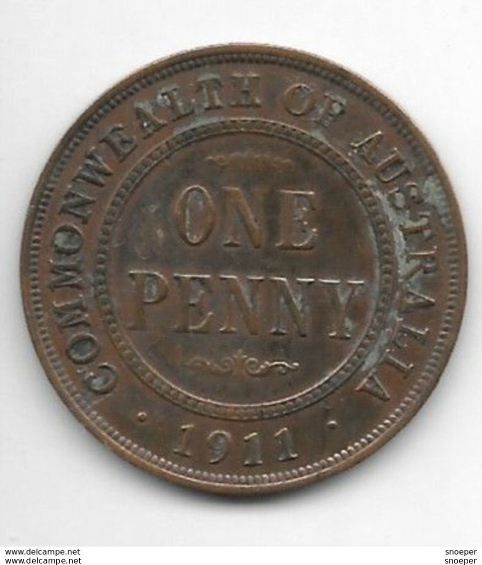 *australia 1 Penny 1911  Km 23  Vf+ - Penny