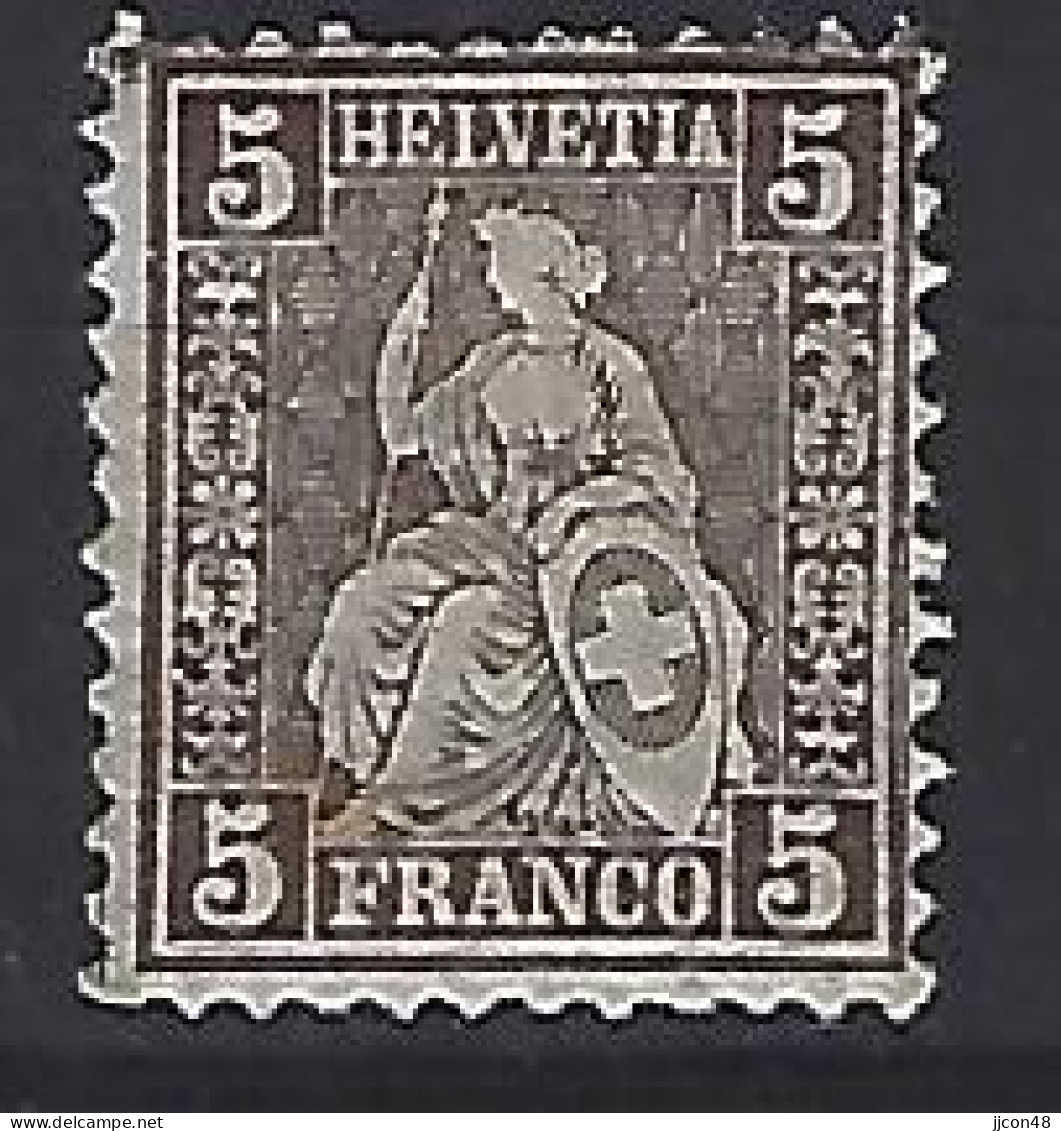 Switzerland 1862-1881  Sitzende Helvetia (*) MM  Mi.22 - Neufs