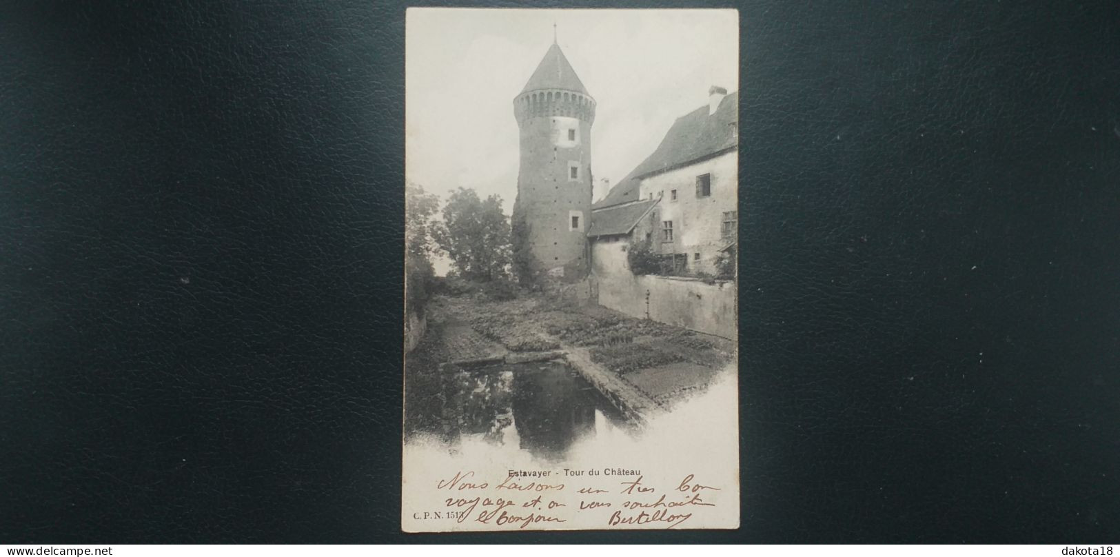 Suisse ,  Estavayer Tour Du Château En 1903 - Estavayer