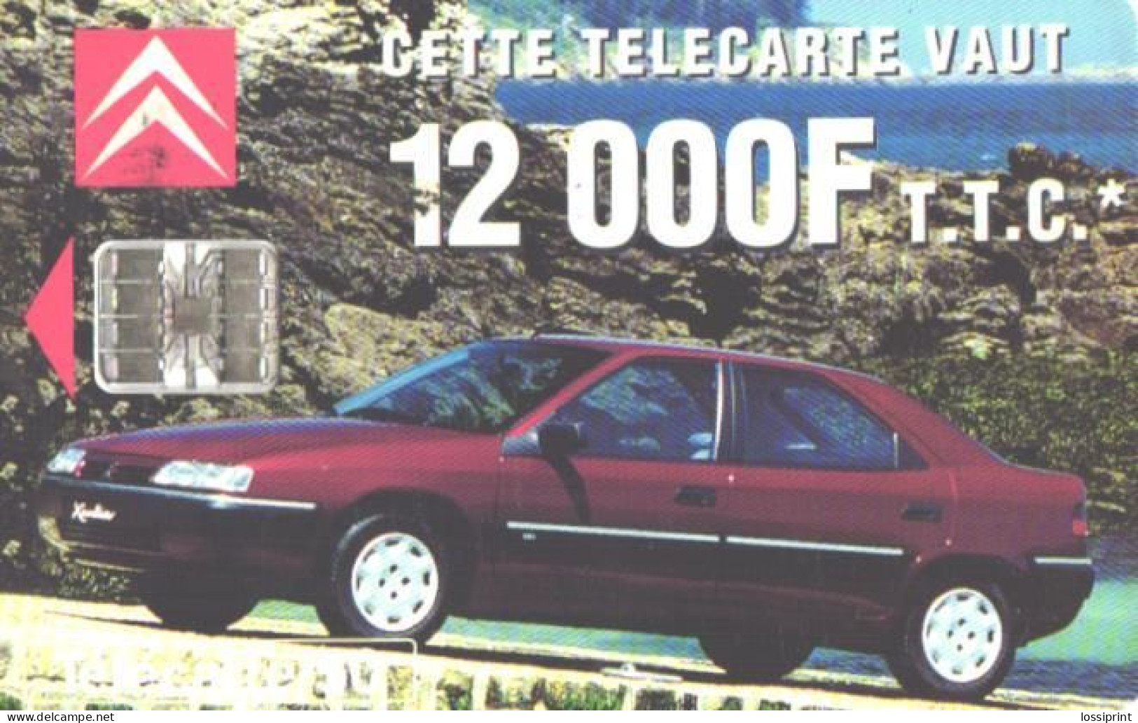 France:Used Phonecard, France Telecom, 50 Units, Car, Citroen Xantia, 1996 - 1996