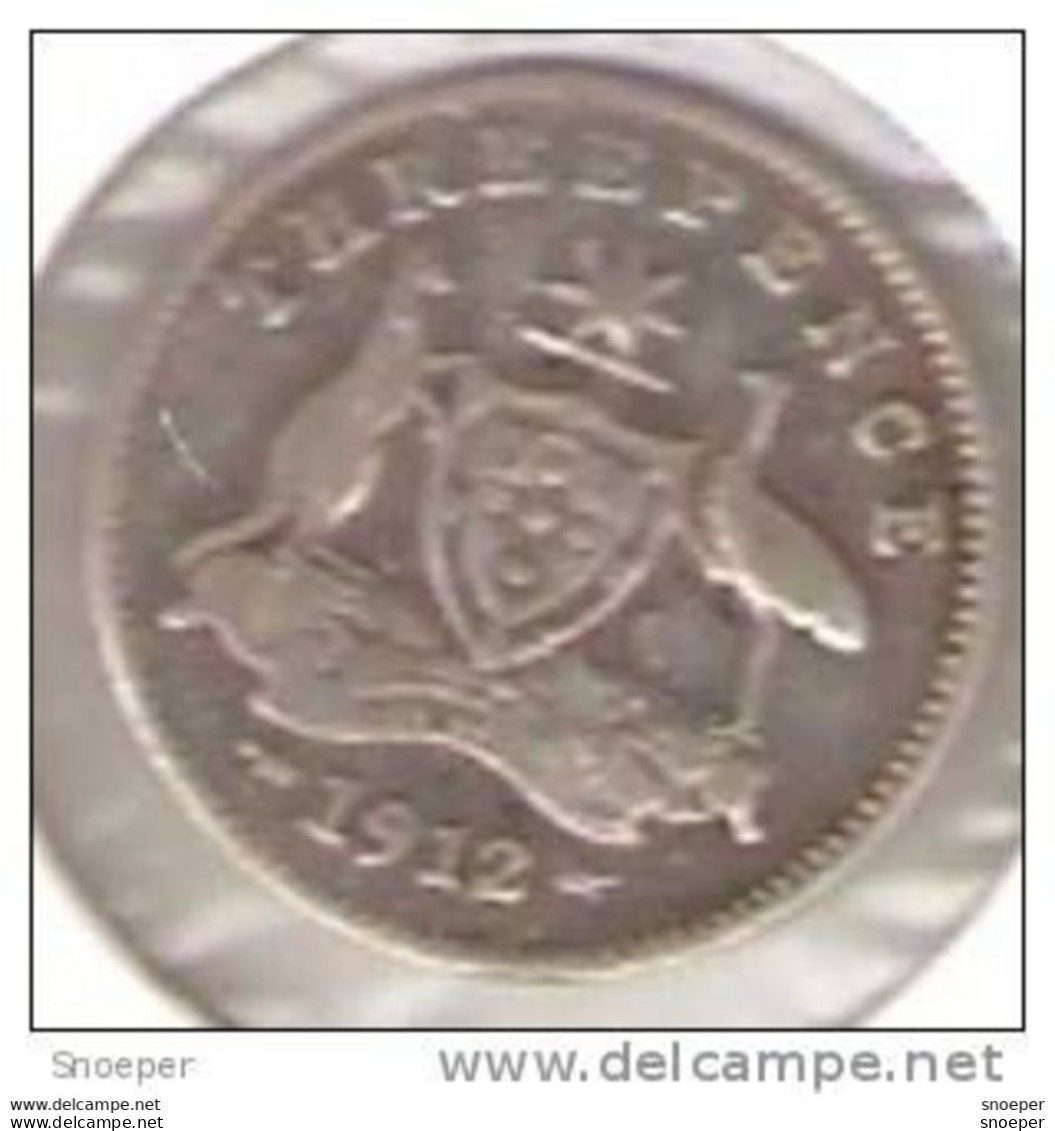 *Australia 3 Pence 1912  Km 24 , Fr+  * - Threepence