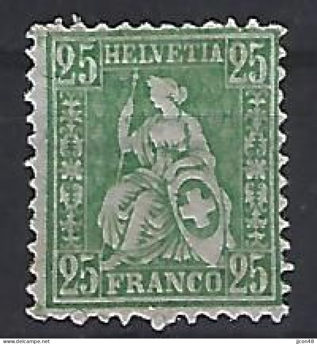 Switzerland 1867-1881  Sitzende Helvetia (*) MNG  Mi.32 - Nuovi
