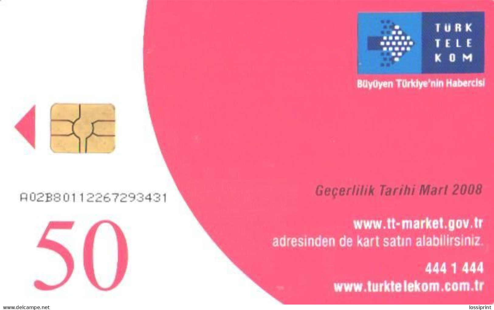 Turkey:Used Phonecard, Türk Telekom, 50 Units, Turkish Air Force, Old Airplane Breguet XIX A-2, 2008 - Türkei