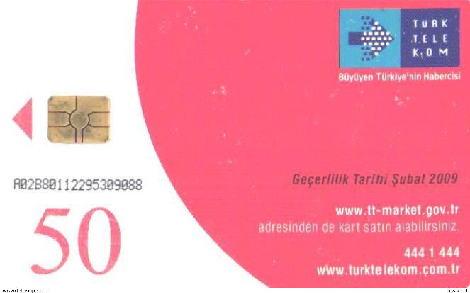 Turkey:Used Phonecard, Türk Telekom, 50 Units, Turkish Air Force, Airplane Gulfstream 4, 2008 - Turkey