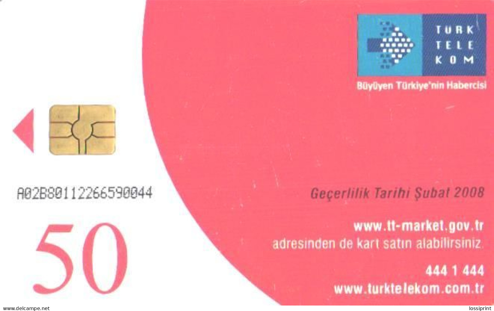 Turkey:Used Phonecard, Türk Telekom, 50 Units, Turkish Air Force, Airplane Sablating SF-V, 2008 - Türkei