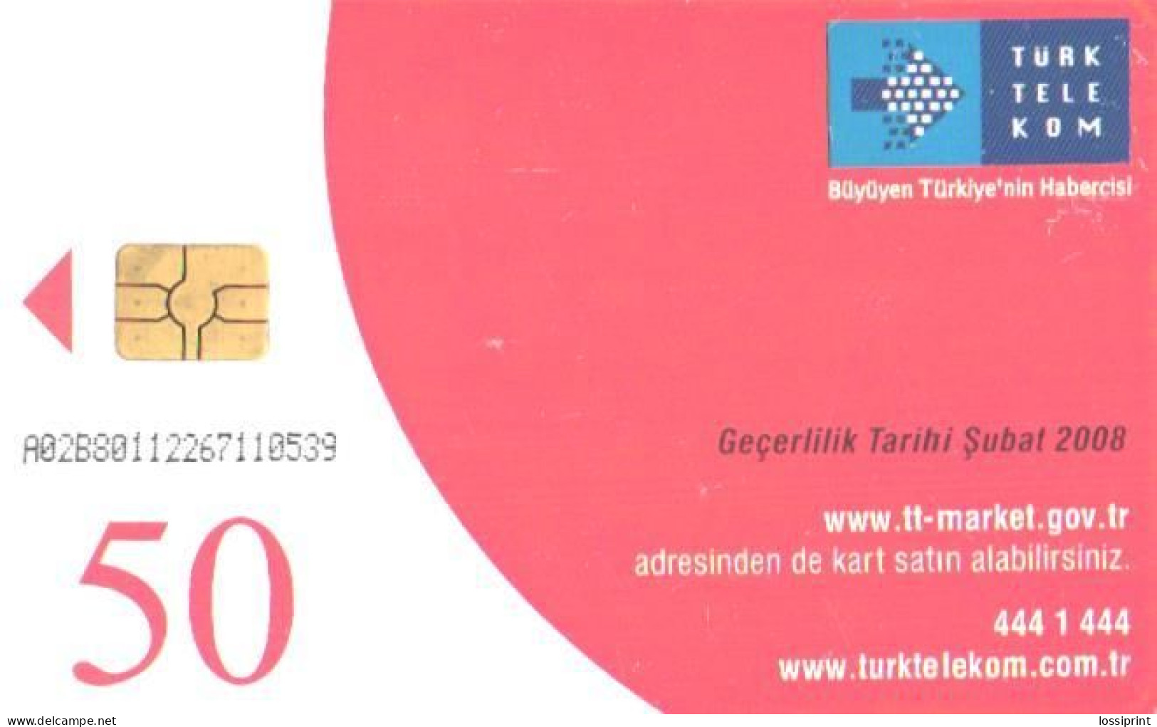 Turkey:Used Phonecard, Türk Telekom, 50 Units, Turkish Air Force, F.J.A.T.-1, 2008 - Turquie