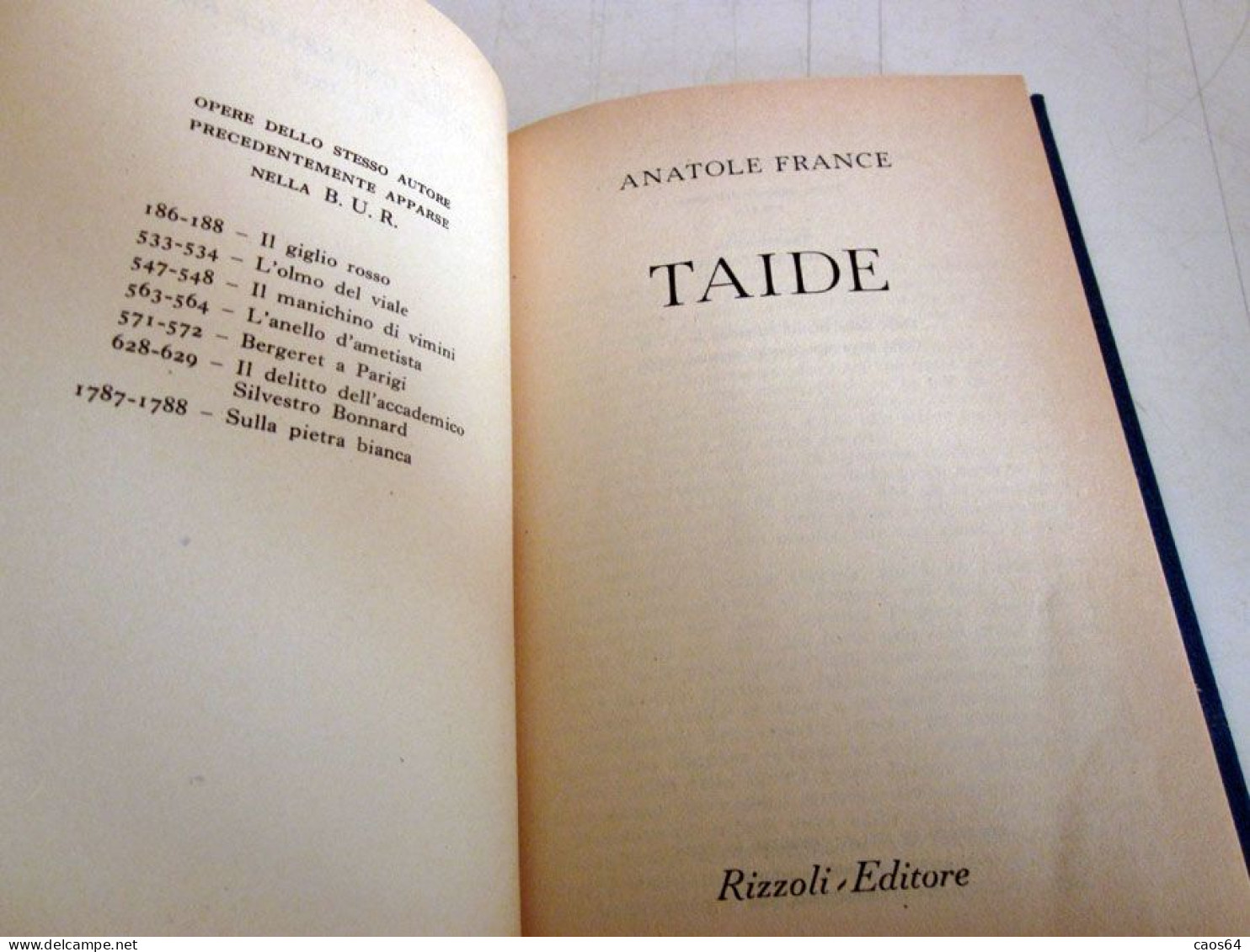 Taide Anatole France Rizzoli BUR 1963 - Classic