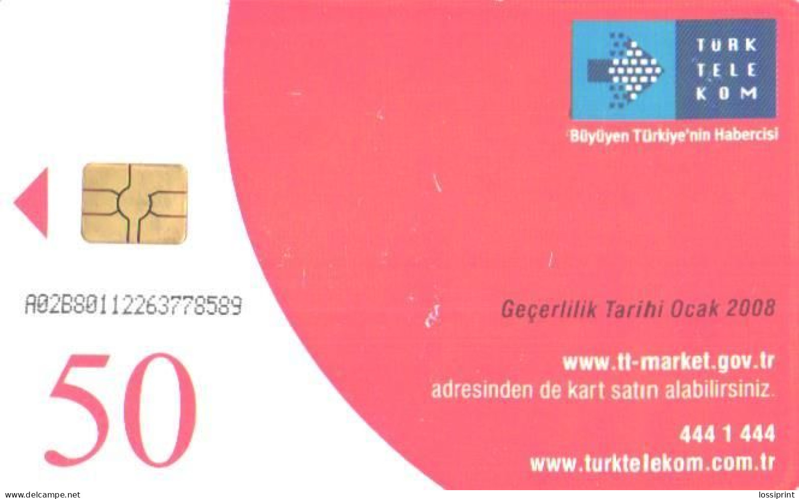 Turkey:Used Phonecard, Türk Telekom, 50 Units, Turkish Air Force, Albatross D-III, 2008 - Türkei