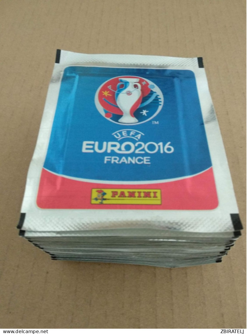 50 X PANINI UEFA EURO 2016 FRANCE - PACKS (250 Stickers) Tüte Bustina Pochette Packet Pack - English Edition