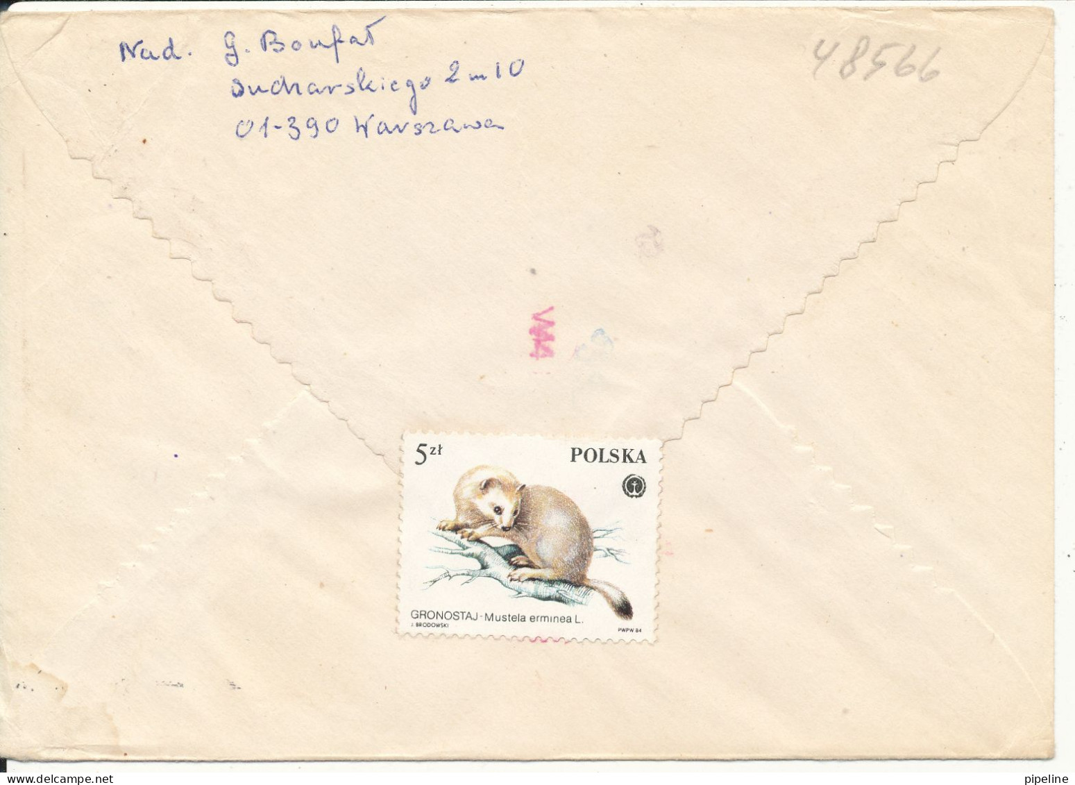 Poland Cover Sent Air Mail To USA Warszawa 23-1-1989?? With More Topic Stamps - Briefe U. Dokumente