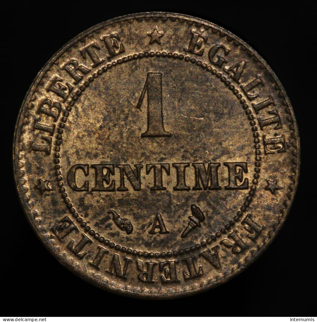 France, Cérès, 1 Centime, 1897, Bronze, NC (UNC), KM#826.1, G.88, F.104/24 - 1 Centime