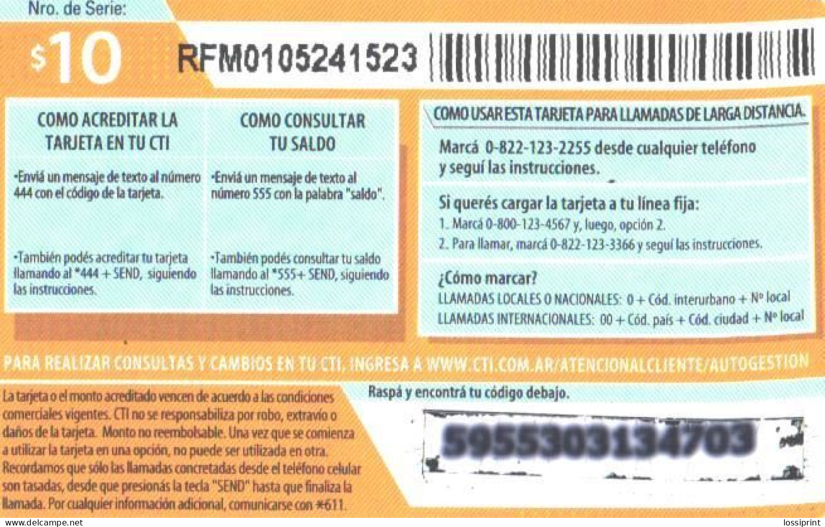 Paraguay:Used Phonecard, CTImovil, 10$, Football Team - Paraguay