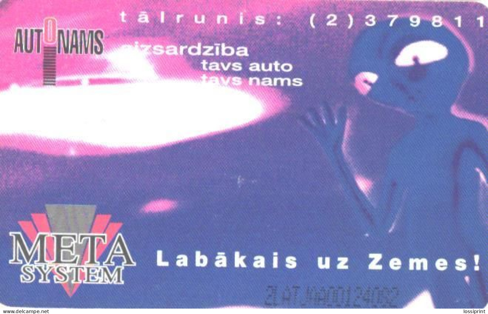 Latvia:Used Phonecard, Lattelekom, 2 Lati, META System, 1998 - Letonia