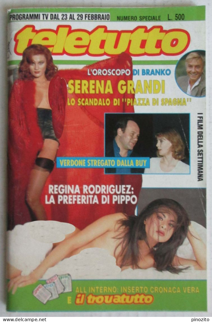 TELETUTTO 9 1992 Serena Grandi Regina Rodriguez Hunter Tylo Sonia Grey Angela Cavagna - Televisie