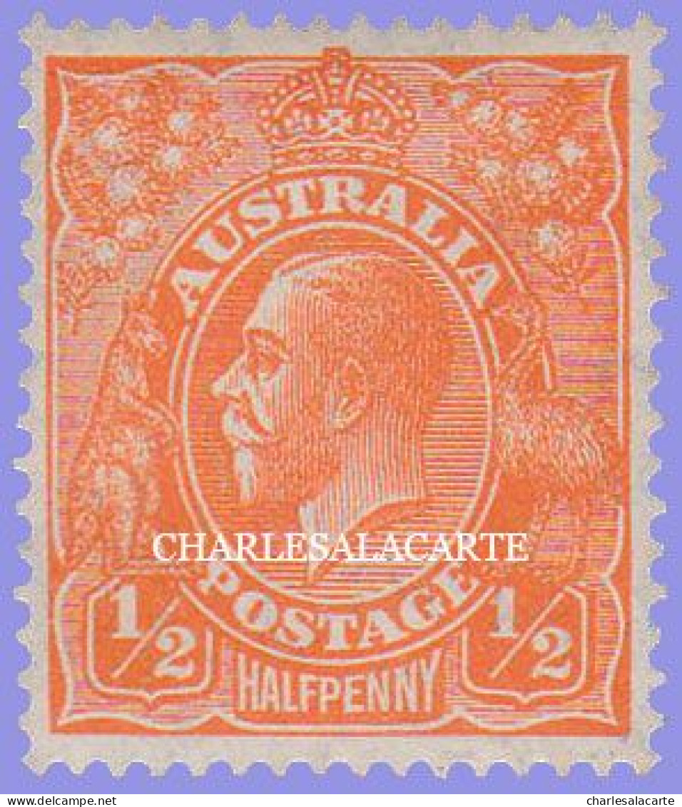 AUSTRALIA 1933  GEORGE V HEAD  ½d. ORANGE  U.M.  S.G. 124 - Ungebraucht