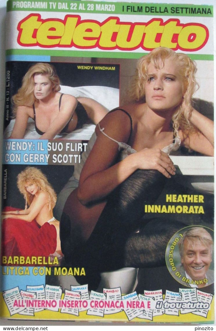 TELETUTTO 13 1992 Heather Parisi Wendy Windham Monica Guerritore Sonia Cozzuol - Televisione