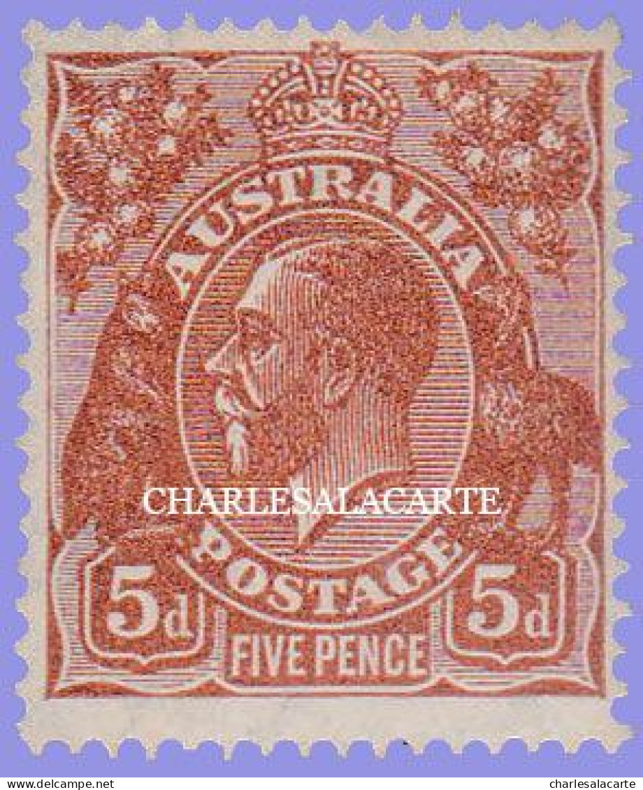 AUSTRALIA 1932  GEORGE V HEAD  5d. ORANGE-BROWN  U.M.  S.G. 130 - Ungebraucht