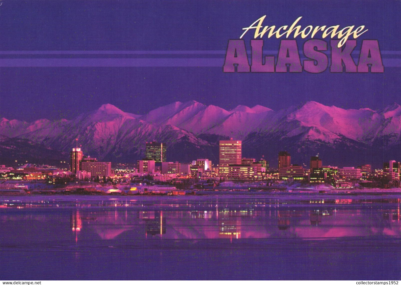 UNITED STATES, ALASKA, ANCHORAGE, SUNSET, CHUGACH MOUNTAINS, PANORAMA - Anchorage