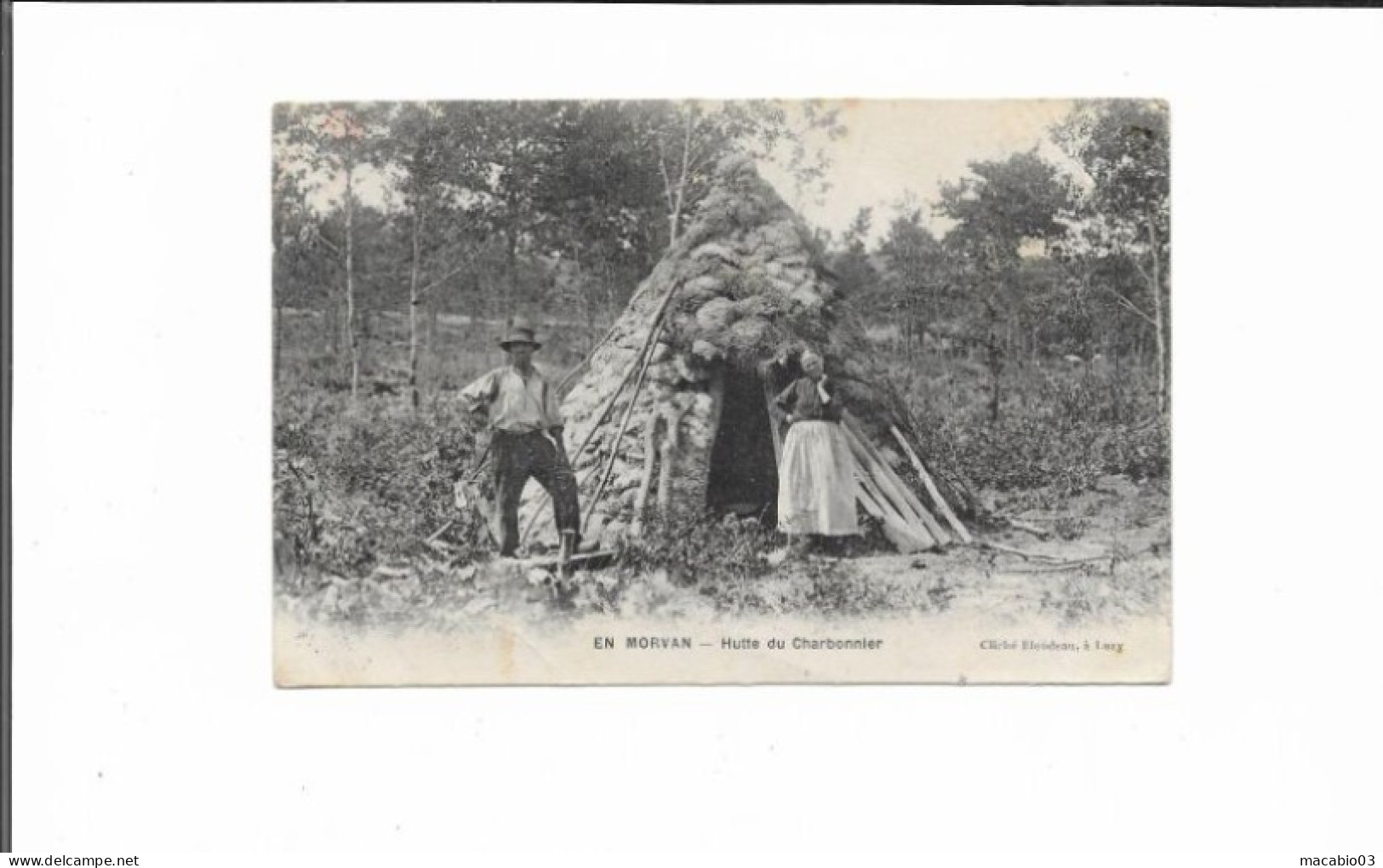 58 Régions Bourgogne :  Morvan  Hutte De Charbonniers    Réf 9990 - Bourgogne