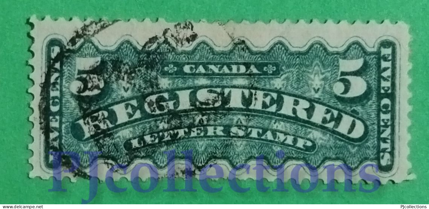 S249- CANADA 1875 POSTA RACCOMANDATA - REGISTERED MAIL 5c USATO - USED - Registration & Officially Sealed