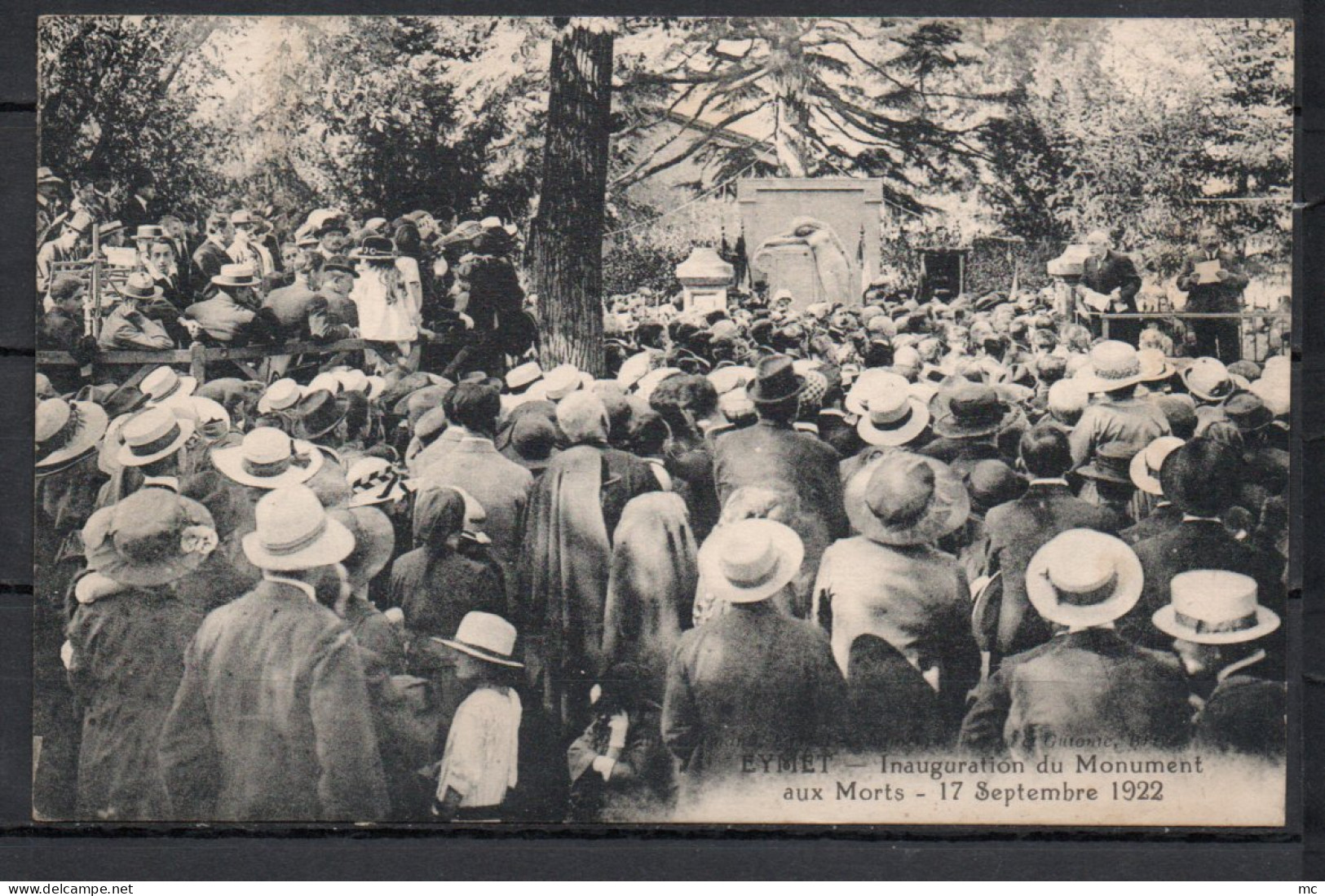 24 - Eymet - Inauguration Du Monument Aux Morts - 17 Septembre 1922 - Eymet