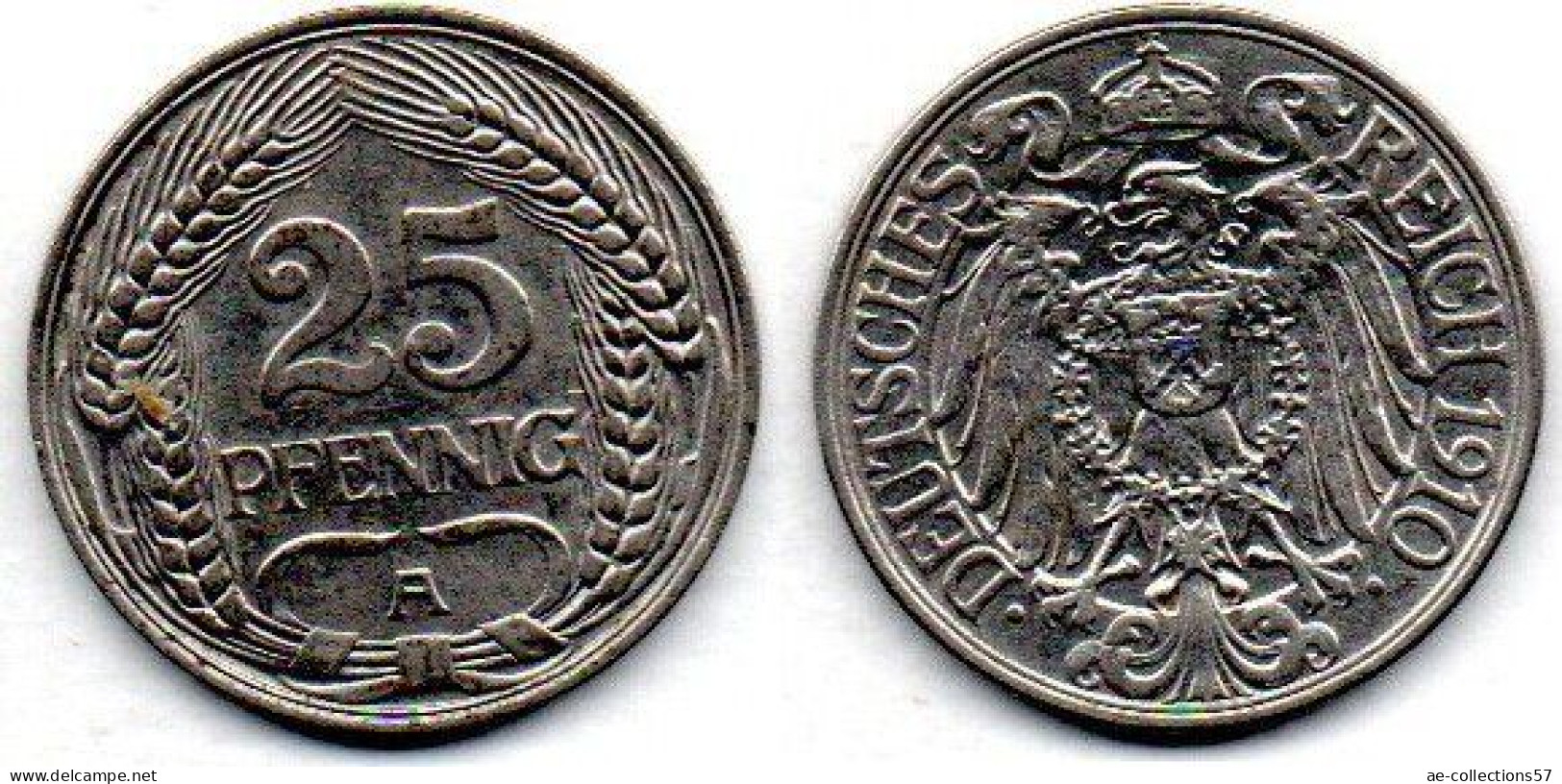 MA 24846 / Allemagne - Deutschland - Germany 25 Pfennig 1910 A TB+ - 25 Pfennig