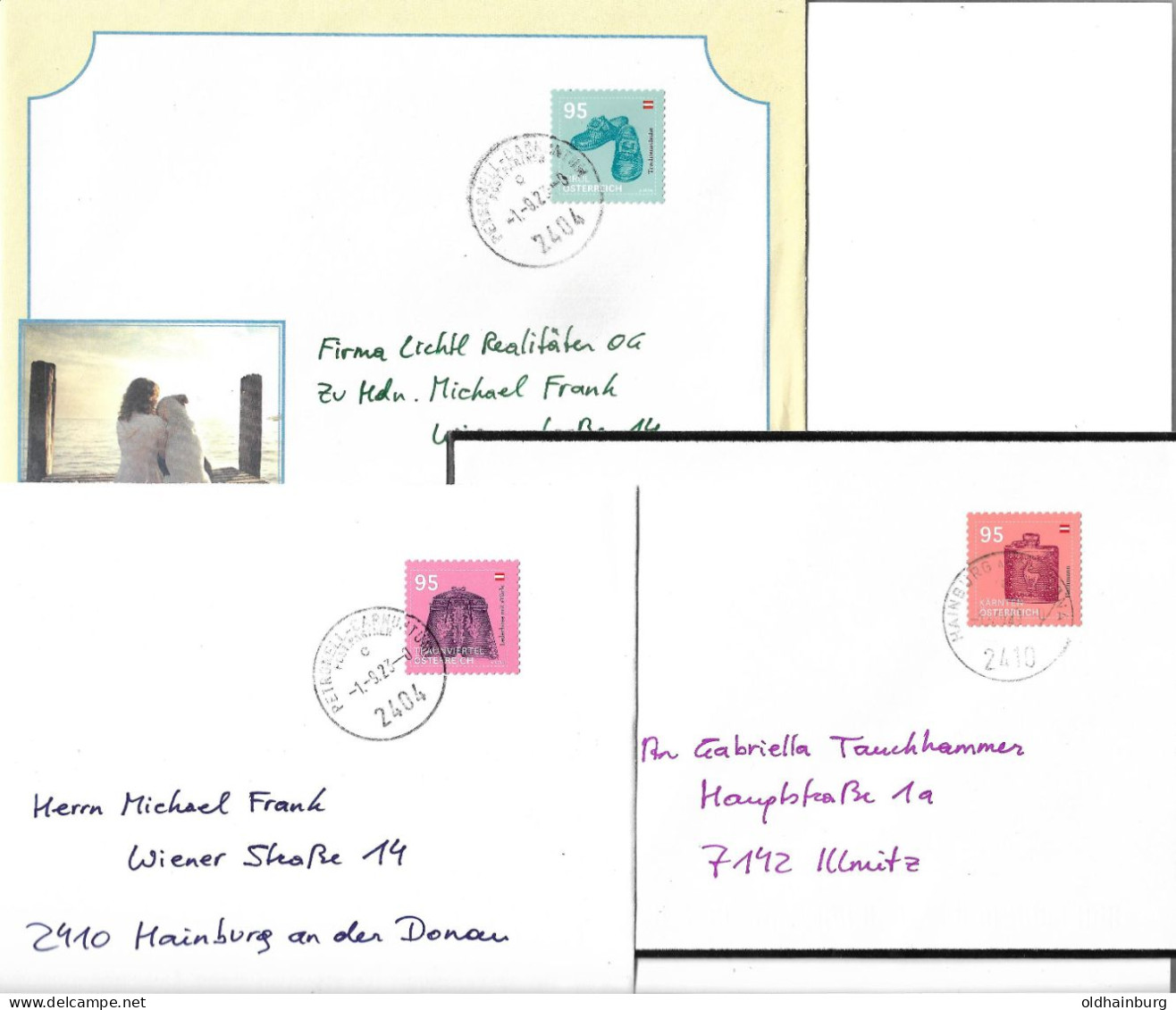 2283e: Drei Portogerechte FDC- Einzelfrankaturen 0,95 € Beiwerk Und Auszier Vom 1.9.2023 - Covers & Documents