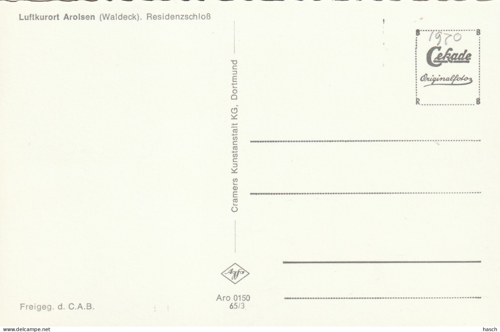 4912 239 Arolsen, Luftkurort Residenzschloss.   - Bad Arolsen