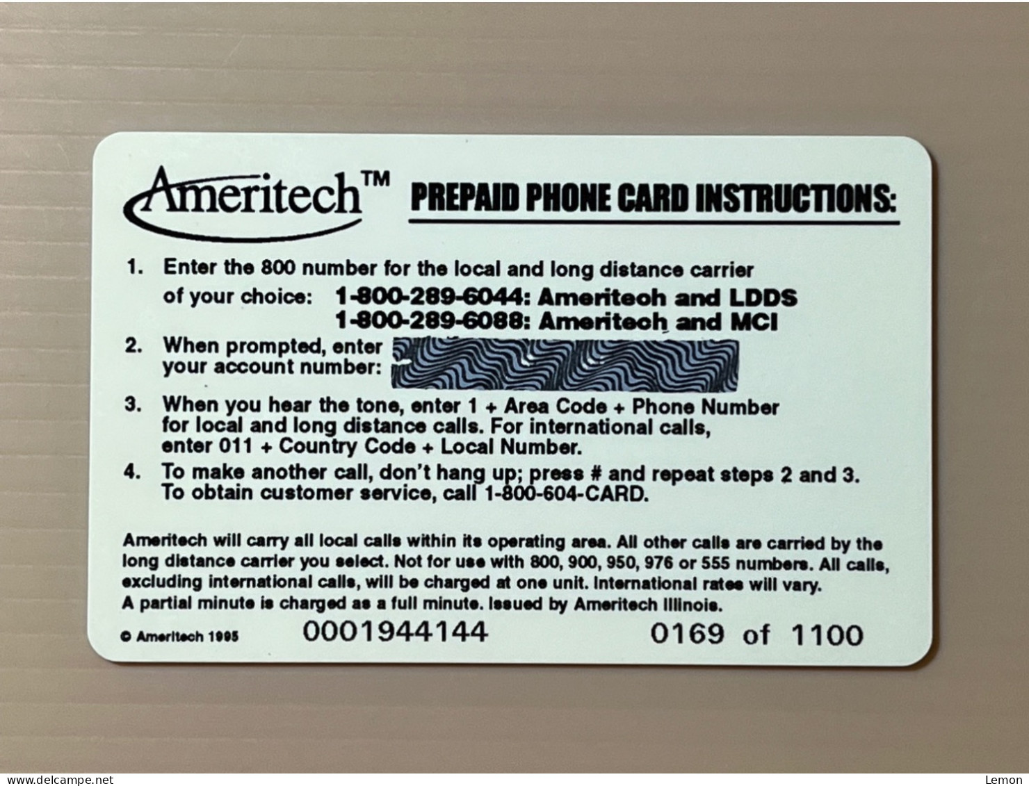 Mint USA UNITED STATES America Prepaid Telecard Phonecard, Ameritech Happy Holidays Flower(1100EX), Set Of 1 Mint Card - Collezioni