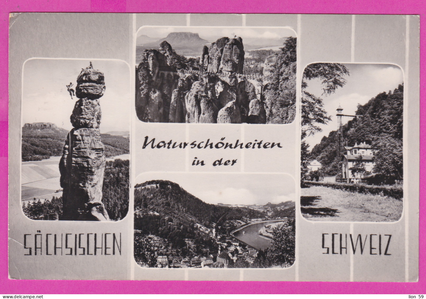 292857 / Germany DDR Sport Rock Climbing Naturschönheiten Der Sächsischen Schweiz PC USED 1962 - 10 Pf. Walter Ulbricht  - Escalada