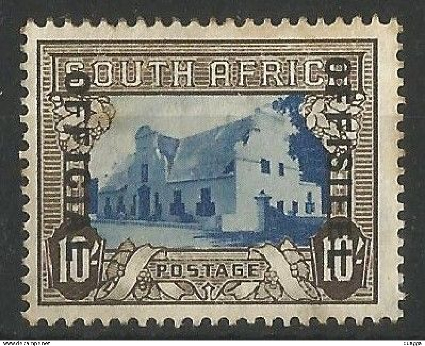 South Africa 1930. 10s OFFISIEEL OFFICIAL Reading Down. SACC 36(*), SG O27(*). - Neufs