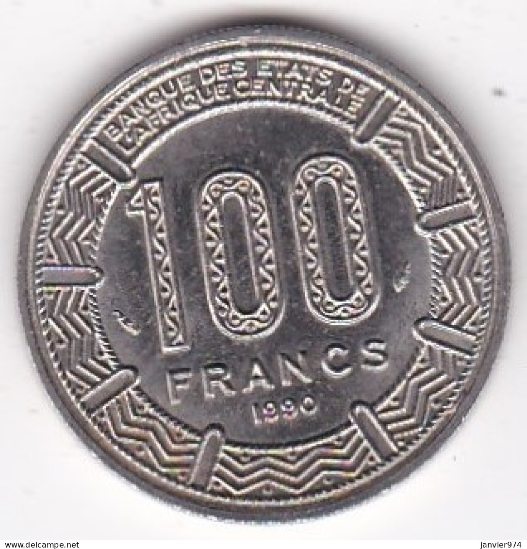 République Centrafricaine, 100 Francs 1990, En Nickel, KM# 7, Superbe - Repubblica Centroafricana