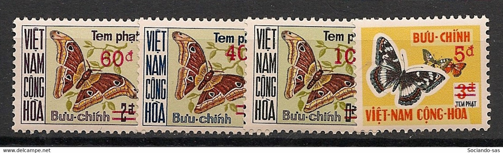 SOUTH VIETNAM - 1974 - Taxe TT N°Yv. 21 à 24 - Complet - Papillons - Neuf Luxe ** / MNH / Postfrisch - Viêt-Nam