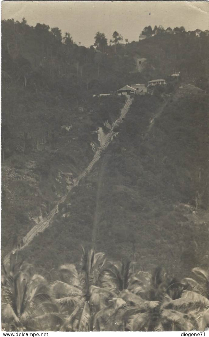 Malaysian Penang Hill Railway Middle Station Real Photo Postcard - Malaysia