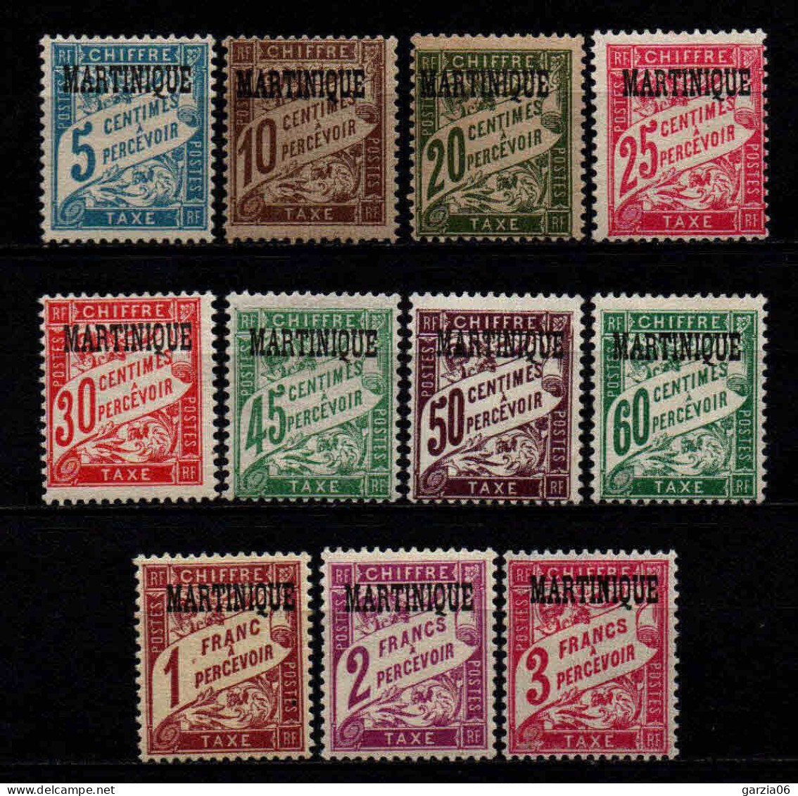 Martinique  - 1927 -  Tb Taxe N° 1 à 11 - Neufs * - MLH - Timbres-taxe