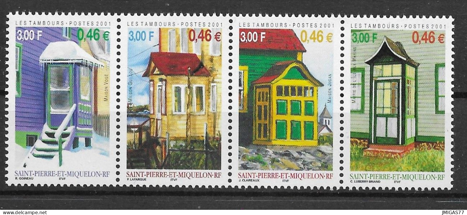 SPM St Pierre & Miquelon N° 746 à 749 Bande Horizontale Neuve ** MNH - Unused Stamps