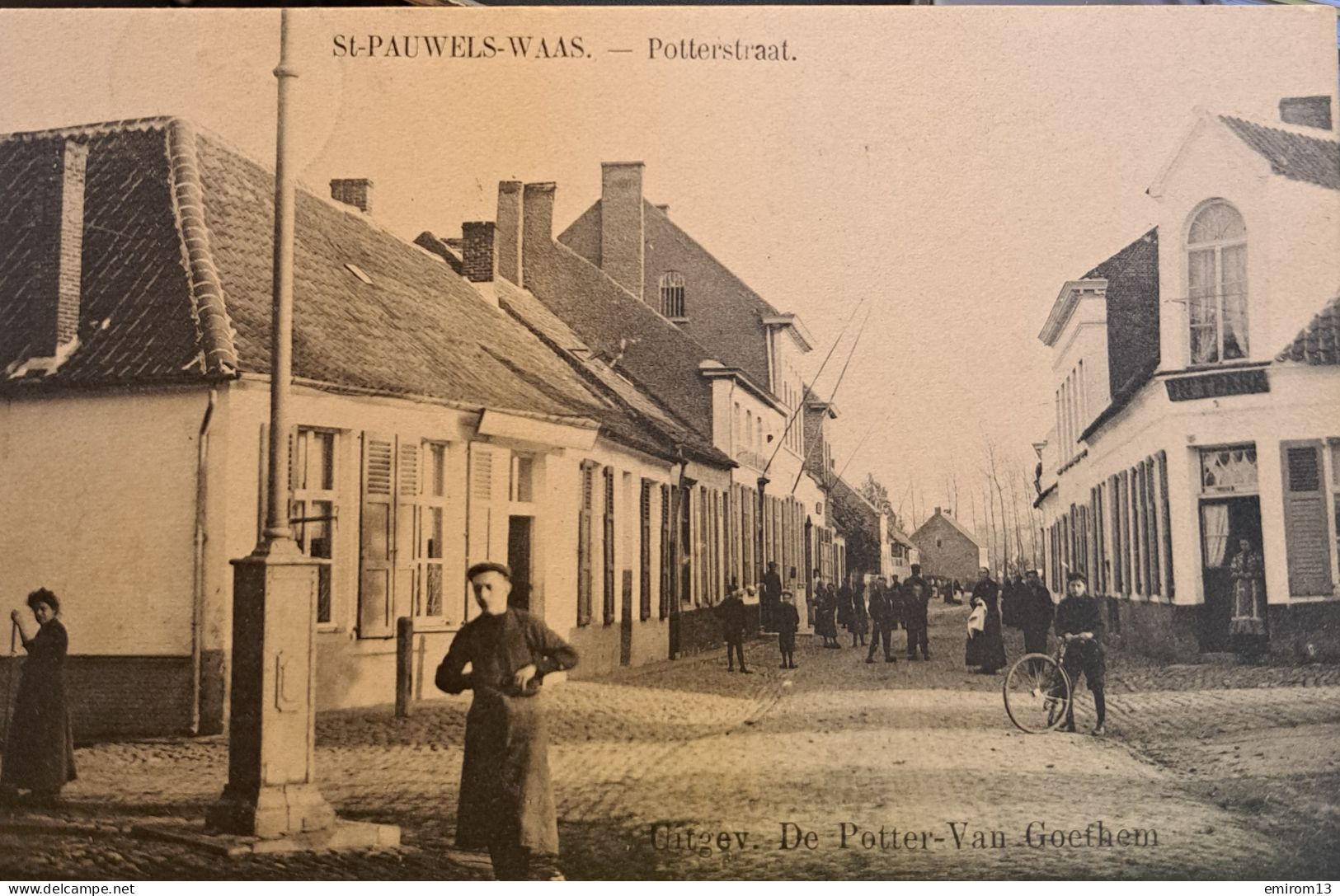 St Pauwels Waas Potterstraat Uitg. De Potter Van Goefhem Cycliste Vélo V.P.F. Déposé - Sint-Gillis-Waas