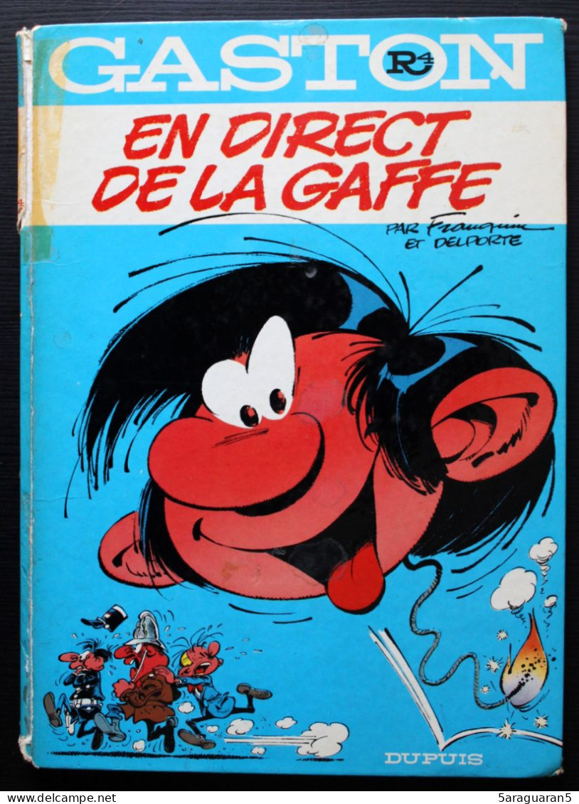 BD GASTON - R4 - En Direct De La Gaffe - Première Réédition 1974 Dos Rond - Gaston