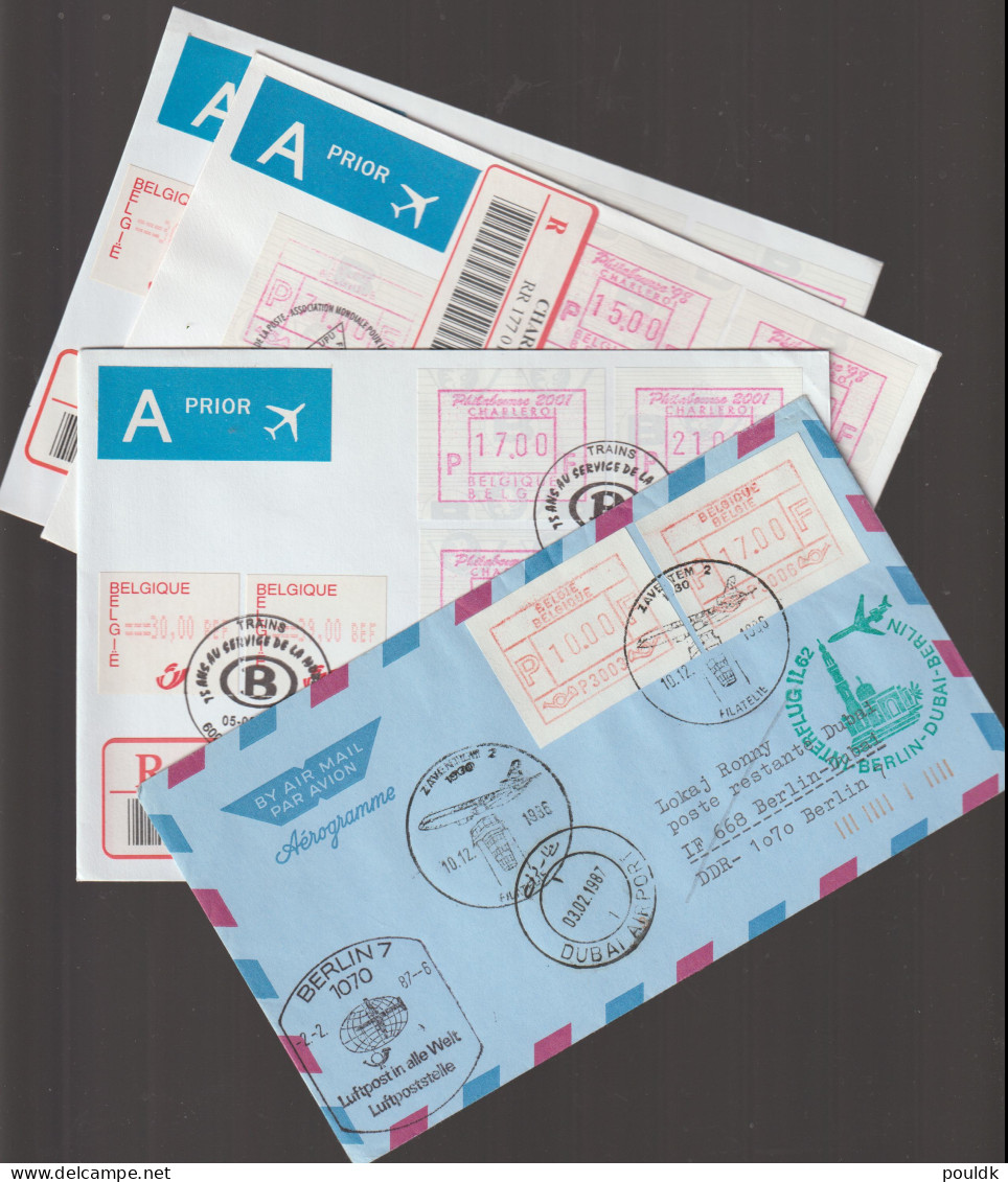 Belgien Covers/FDC Franked With ATM 33 Covers. Weight 0,2 Kg. Please Read Sales Conditions Under Image Of Lot (006) - Automaatzegels [ATM]