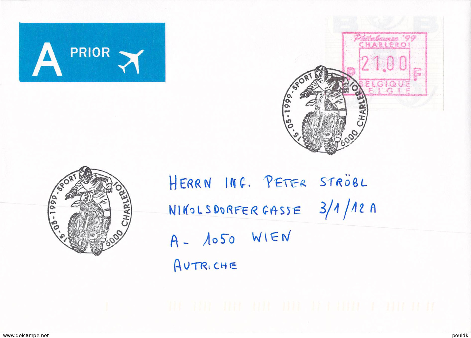 Belgien covers/FDC franked with ATM 33 covers. Weight 0,2 kg. Please read Sales Conditions under Image of Lot (006)