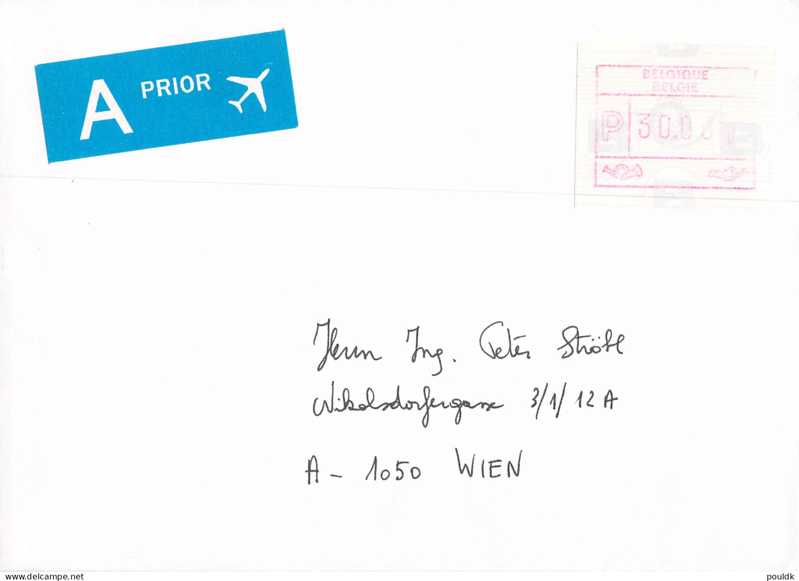 Belgien covers/FDC franked with ATM 33 covers. Weight 0,2 kg. Please read Sales Conditions under Image of Lot (006)