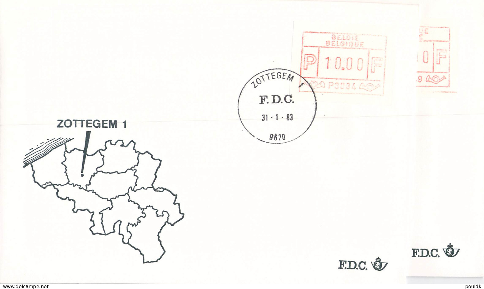 Belgien covers/FDC franked with ATM 33 covers. Weight 0,2 kg. Please read Sales Conditions under Image of Lot (006)