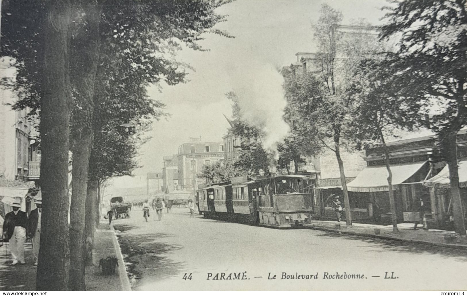 [35] Paramé 44. Le Boulevard Rochebonne LL. TRAM Vapeur TRAMWAY - Parame