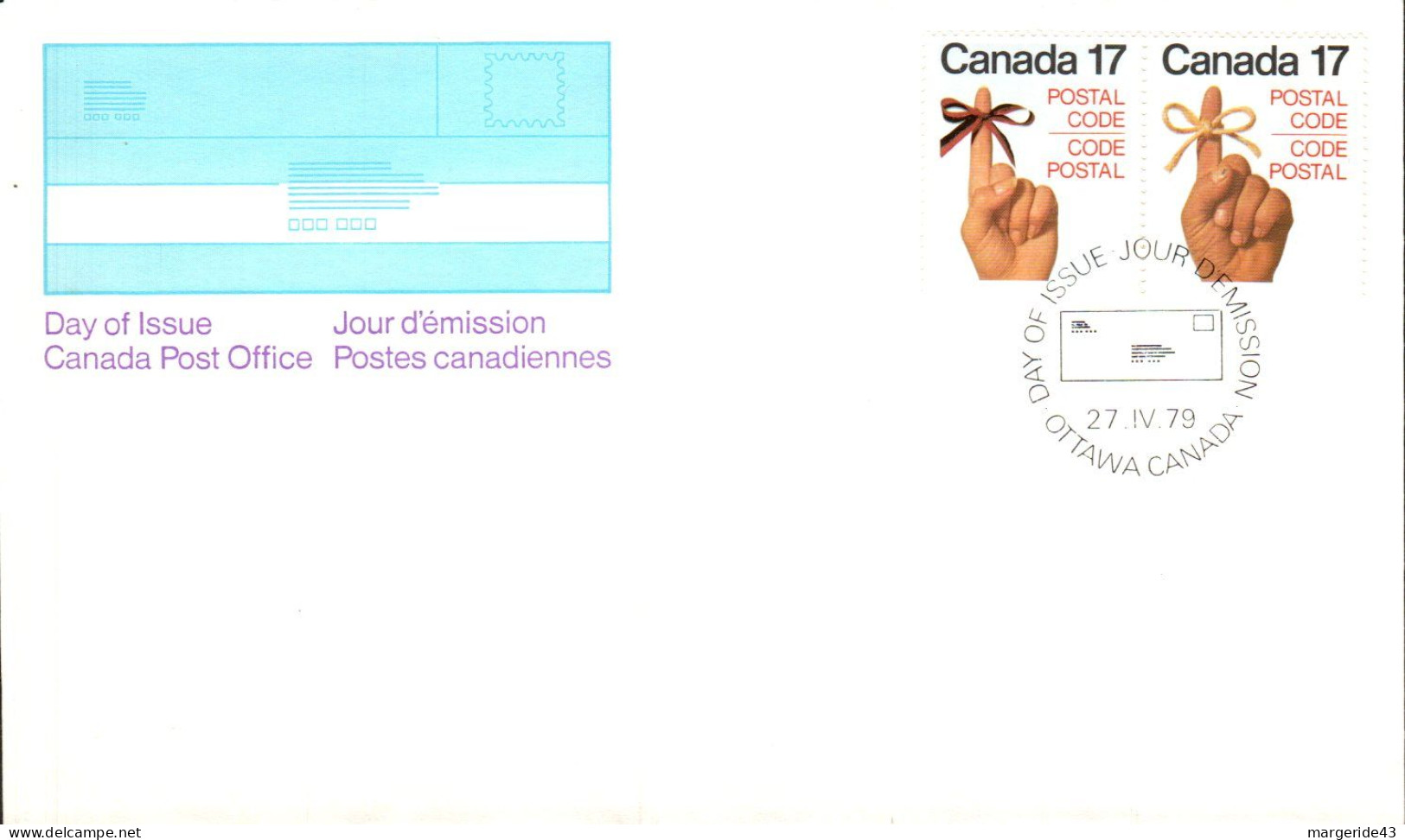 CANADA FDC 1979 CODE POSTAL - Postcode